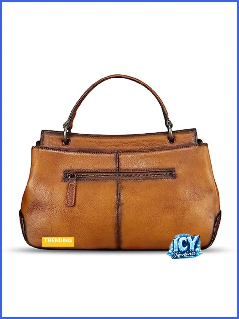 Genuine Leather Vintage Satchel Handbag Crossbody Shoulder Bag Adjustable Strap